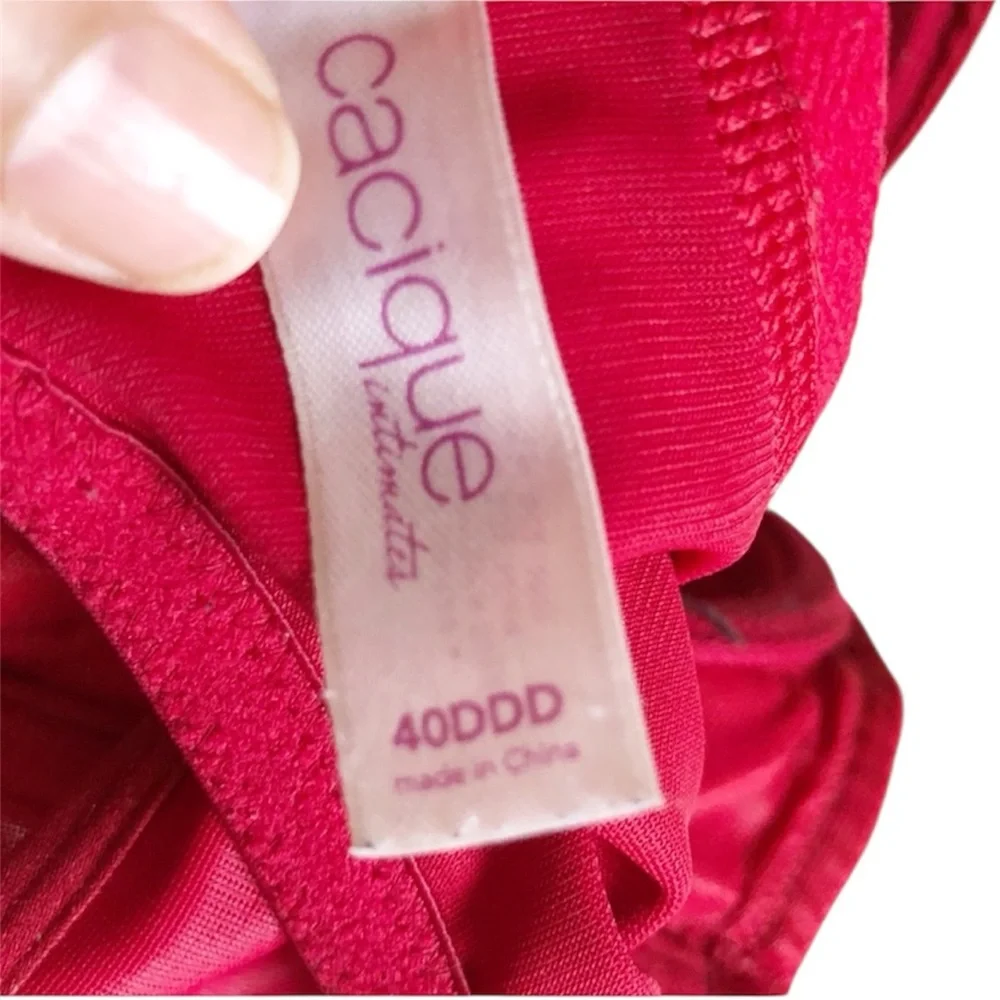 Cacique Red Full Coverage Underwire Bra‎ 40DDD
